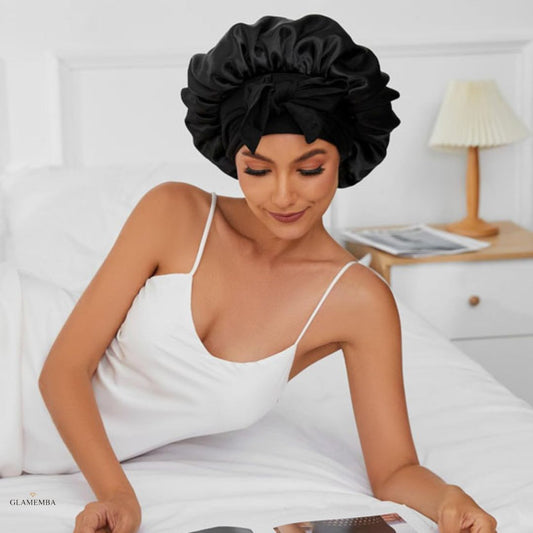 Adjustable satin bonnet - Silk bonnet  GLAMEMBA™